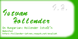 istvan hollender business card